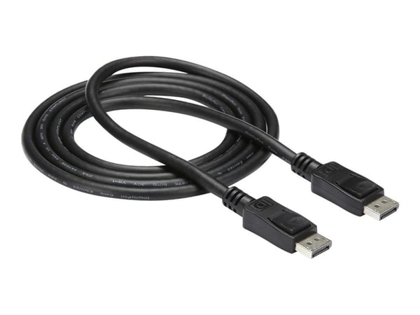 StarTech 1m DisplayPort 1.2 Cable with Latches M/M DisplayPort 4k - DisplayPort-kabel - DisplayPort (hann) til DisplayPort (hann) - 1 m - låst - svart