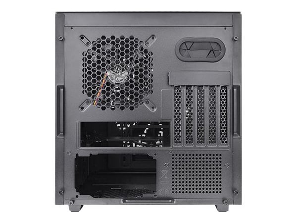 Thermaltake Divider 200 TG Air - Micro case - micro ATX - sidepanel med vindu (herdet glass) - ingen strømforsyning (PS/2) - svart - USB/lyd