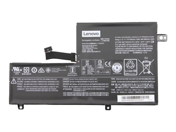Lenovo L15M3PB1 - Batteri til bærbar PC - litiumion - 3-cellers - 3980 mAh - 45 Wh - ASM - for N22 Chromebook 80SF