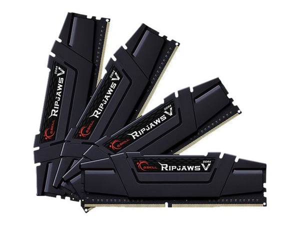 G.Skill Ripjaws V - DDR4 - sett - 128 GB: 4 x 32 GB - DIMM 288-pin - 2666 MHz / PC4-21300 - CL19 - 1.2 V - ikke-bufret - ikke-ECC - klassisk svart