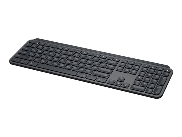 Logitech MX Keys for Business - Tastatur - bakbelysning - trådløs - Bluetooth, 2.4 GHz - QWERTY - Storbritannia - grafitt