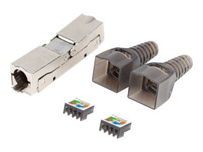 Lanberg - Nettverkkopler - RJ-45 (hunn) til RJ-45 (hunn) - foliebelagt uskjermet tvinnet kabelpar (F/UTP) - CAT 6a - gjennomsiktig, sølv