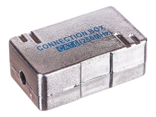 Netrack - Nettverkkopler - 4 pin-IDC krone til 4 pin-IDC krone - FTP - CAT 6 - sølv