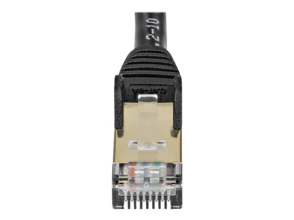 StarTech.com 7m CAT6A Ethernet-kaapeli, 10 Gigabit Shielded Snagless RJ45 100W PoE Patch Cord, CAT 6A 10GbE STP verkkokaapeli w/Strain Relief, must...