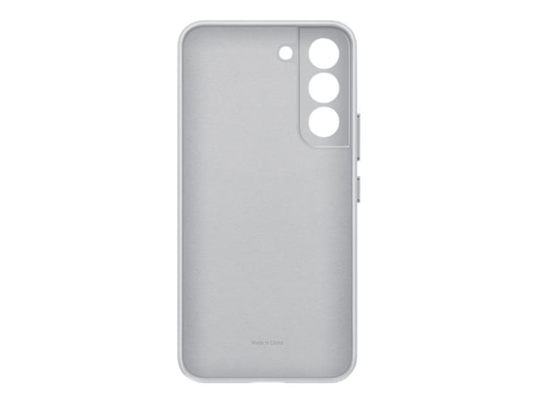 Samsung EF-VS901 - Baksidesskydd för mobiltelefon - genuint läder - ljusgrå - för Galaxy S22