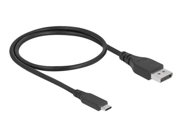 DeLOCK 86037, 0,5 m, USB Type-C, DisplayPort, Uros, Uros, Suora