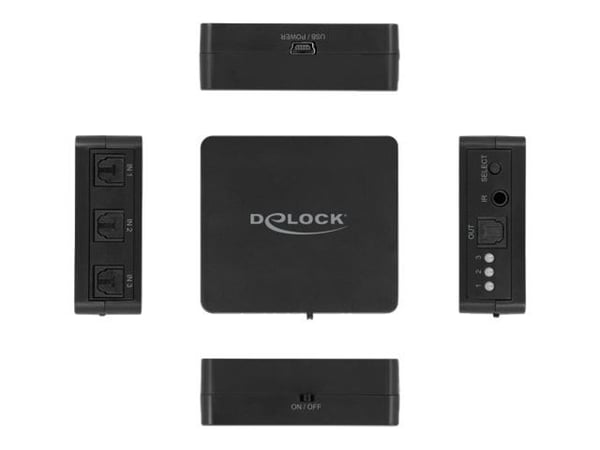 Delock - Lydsvitsj - 3 x SPDIF - stasjonær