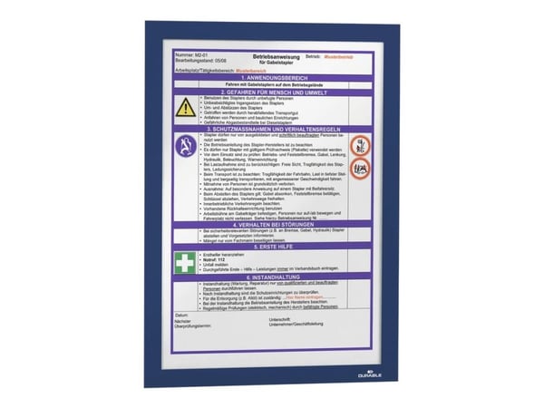 Itseliimautuva kestävä duraframe, a4, sininen, 2 kpl.