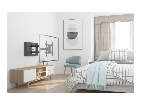Multibrackets M Hospitality Flexarm with STB Enclosure - Brakett - for LCD-skjerm - metall - svart - skjermstørrelse: 37"-70" - veggmonterbar
