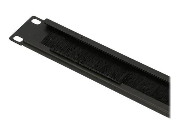 Extralink - Cable management panel with brush - rackmontering - svart - 1U - 19"