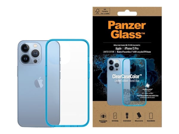 PanzerGlass 0336, Suojus, Apple, Apple - iPhone 13 Pro, Sininen