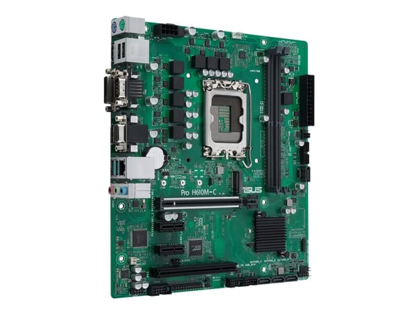 ASUS Pro H610M-C-CSM - Hovedkort - micro ATX - LGA1700-sokkel - H610 Chipset - USB 3.2 Gen 1, USB 3.2 Gen 2 - Gigabit LAN - innbygd grafikk (CPU kr...