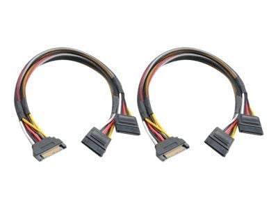 Akasa AK-CBPW05-30 - Strømsplitter - SATA-strøm (hann) til SATA-strøm (hunn) - 30 cm - maskesvart (en pakke 2)