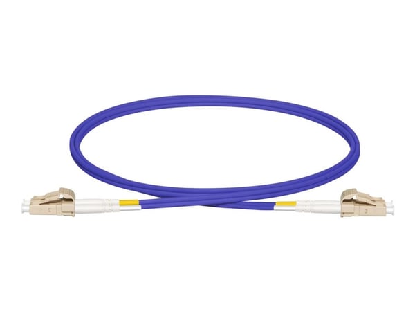 Lanview - Koblingskabel - LC/UPC-multimodus (hann) til LC/UPC-multimodus (hann) - 2 m - 2 mm - fiberoptisk - dupleks - 50 / 125 mikroner - OM4 - ha...