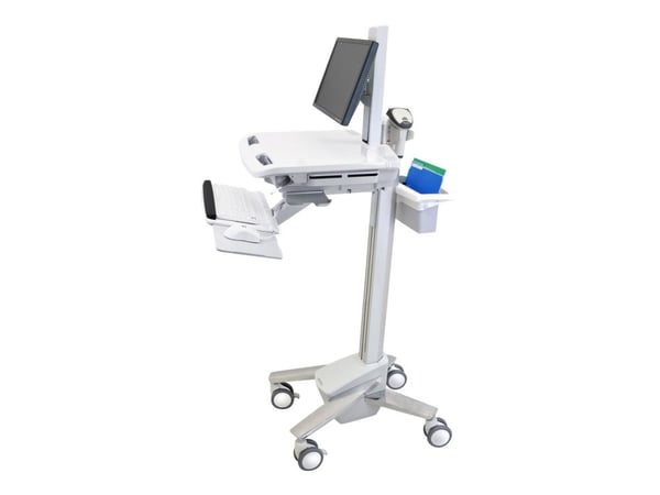 Ergotron StyleView - Vagn - för LCD-skärm/PC-utrustning - medicinsk - plast, aluminium, zinkpläterat stål - grå, vit, polerat aluminium - skärmstor...