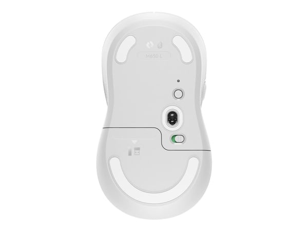 Logitech Signature M650, Oikeakätinen, Optinen, RF Wireless + Bluetooth, 2000 DPI, Valkoinen