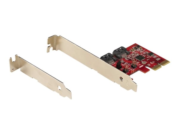 Startech SATA PCIe Card, 2 Port PCIe SATA Expansion card, 6Gbps SATA Card, Full/Low Profile, PCI Express to SATA Adapter, ASM1062R SATA RAID Contro...