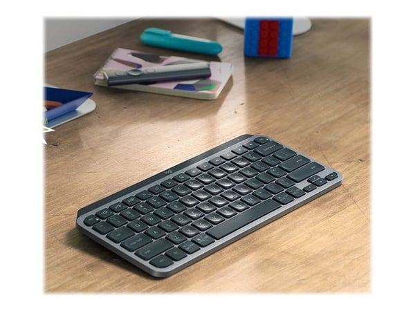 Logitech MX Keys Mini for Business - Tangentbord - bakgrundsbelyst - trådlös - Bluetooth LE - QWERTY - brittisk - grafit