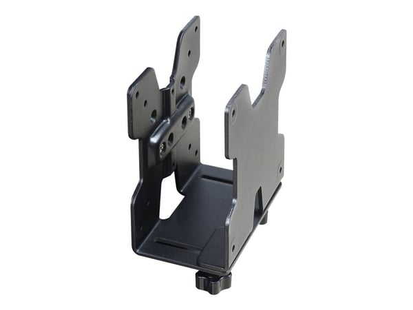 Ergotron - Mini PC-montering - monterbar under skrivebord, stangmonterbar, veggskinnemonterbar, VESA-brakett kan monteres - svart - for Ergotron NX...
