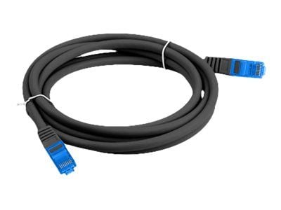 Lanberg - Koblingskabel - RJ-45 (hann) til RJ-45 (hann) - 6 mm - S/FTP - CAT 6a - halogenfri, formstøpt, uten hindringer, flertrådet - svart, RAL 9004