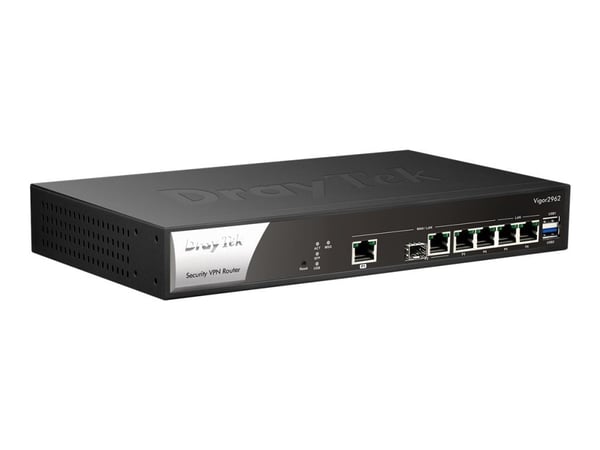 Draytek Vigor 2962, Ethernet WAN, 2.5 Gigabit Ethernet, Musta, Valkoinen
