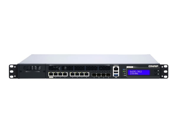 QNAP QuCPE-7012 - Virtualiseringsanordning - 10GbE, 2.5GbE - 1U - skystyring - rackmonterbar