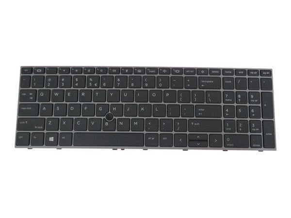 HP - Ersättningstangentbord för bärbar dator - med pekpinne, ClickPad - bakgrundsbelyst - internationell engelska - för ZBook Fury 15 G7 Mobile Wor...