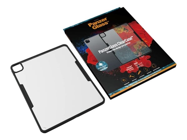 PanzerGlass ClearCase - Black Edition - Beskyttende deksel for nettbrett - herdet glass, plastikk - svart, blank - bikake - 12.9" - for Apple 12.9-...