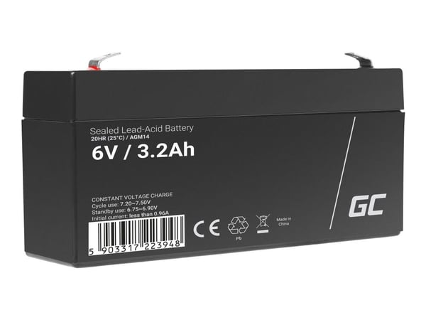 Green Cell - Batteri - 7 Ah - svart