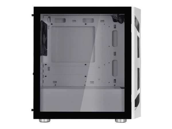 SilverStone FARA H1M - Tower - micro ATX - sidepanel med vindu (herdet glass) - ingen strømforsyning (ATX / PS/2) - hvit - USB/lyd