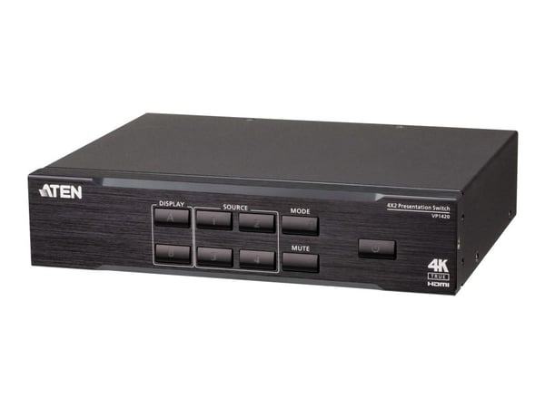 ATEN VP1420 4 x 2 True 4K Presentation Matrix Switch - Video/audio switch - stasjonær