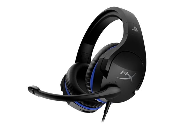 HyperX Cloud Stinger - Gaming - hodesett - full størrelse - kablet - 3,5 mm jakk - svart, blå - for Sony PlayStation 4, Sony PlayStation 5