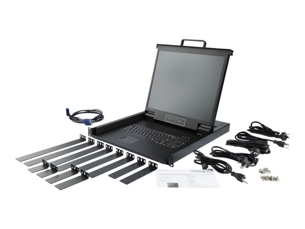StarTech.com Rackmount KVM Console - Single-Port with 17" LCD Monitor - KVM-konsol med KVM switch - 1 porte - 17" - rackversion - 1280 x 1024 - 250...