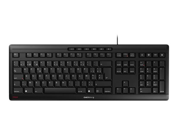 CHERRY STREAM KEYBOARD - Tastatur - USB - Belgisk - tastsvitsj: CHERRY SX - svart