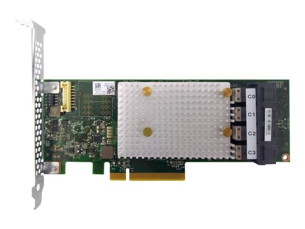 Lenovo ThinkSystem 9350-16i - Kontrollerkort (RAID) - 16 Kanal - SATA / SAS 12Gb/s - låg profil - RAID 0, 1, 5, 6, 10, 50, JBOD - PCIe 3.0 x8 - för...