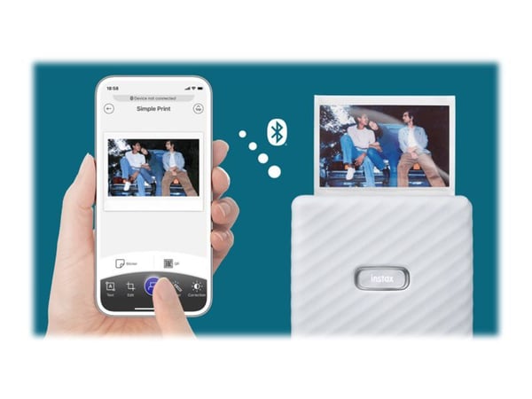 Fujifilm instax Link WIDE, 318 x 318 DPI, Bluetooth, Valkoinen