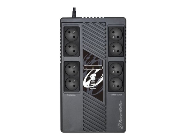 PowerWalker VI 1000 MS FR - UPS - AC 230 V - 600 Watt - 1000 VA - 9 At - USB - lähtöliittimet: 8