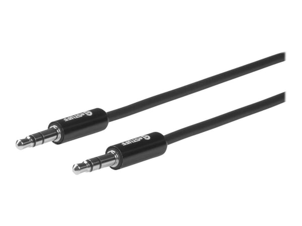 eSTUFF - Lydkabel - mini-phone stereo 3.5 mm hann til mini-phone stereo 3.5 mm hann - 50 cm - svart