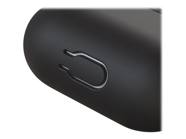 KeyBudz Elevate avaimenperä - Langattomien kuulokkeiden kotelo - pehmeä silikoni - musta - Apple AirPods -laitteille (1. sukupolvi, 2. sukupolvi)