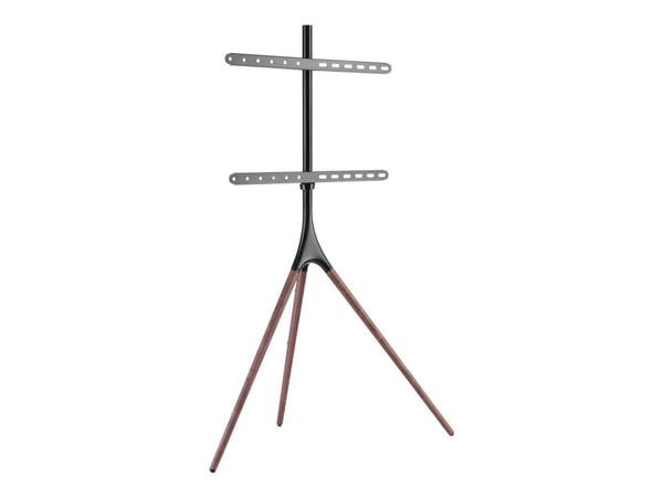 TECHly - Stativ - tripod - for flatpanel - mørk valnøttfarge - skjermstørrelse: 45"-65" - plassering på gulv