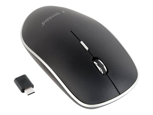 Gembird MUSW-4BSC-01, Molempikätinen, Optinen, RF Wireless + USB Type-C, 1600 DPI, Musta