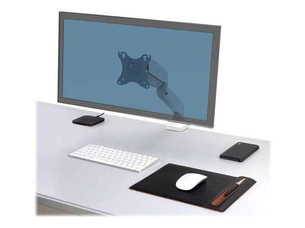 PORT - Monteringssett (justerbar monitorarm, skrivebordsklemmemontering, kausemontering) - justerbar arm - for LCD-skjerm - aluminium, plastikk, st...
