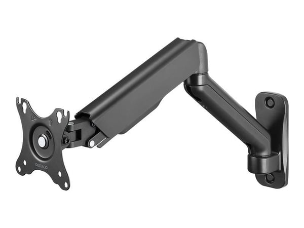DELTACO Office ARM-0360 - Monteringssett (gassfjær, leddarm) - for LCD-skjerm - stål, plastikk, aluminium - matt svart - skjermstørrelse: 17"-32" -...