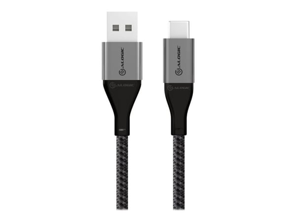 Alogic Super Ultra - USB-kaapeli - USB-C (han) til USB (han) - USB 2.0 - 3 A - 1,5 m - harmaa - avaruusharmaa