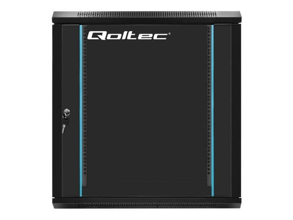Qoltec - Telinekotelo - musta - 12U - 19"