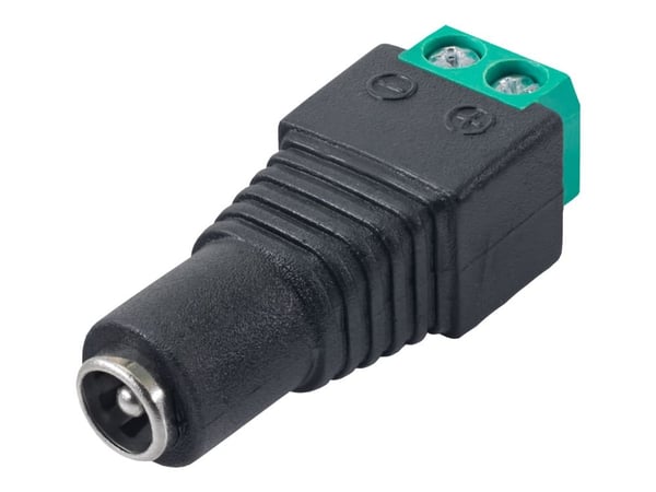 Akyga AK-SC-17 - Strömadapter - växelströmsuttag 2,1/5,5 mm (hona) till 2 st. stiftfästskruvar (hona)