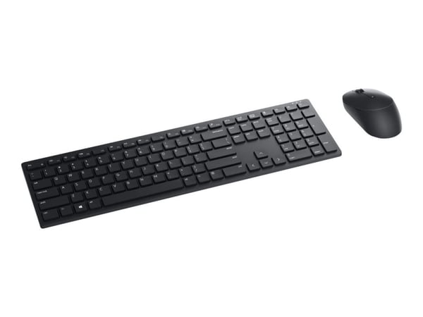 Dell Pro Keyboard and Mouse KM5221W - Retail Box - tastatur- og mussett - trådløs - 2.4 GHz - QWERTY - US International - svart - med 3 years NBD A...