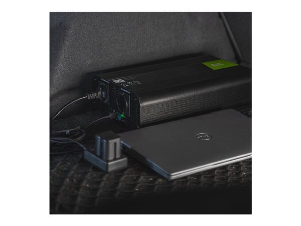 Green Cell - DC til AC-omformer - 12 V - 500 Watt - utgangskontakter: 1 - svart
