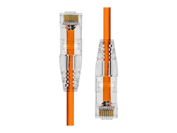 ProXtend Ultra Slim - Koblingskabel - RJ-45 (hann) til RJ-45 (hann) - 3 m - 3.6 mm - UTP - CAT 6 - halogenfri, formstøpt, uten hindringer - oransje