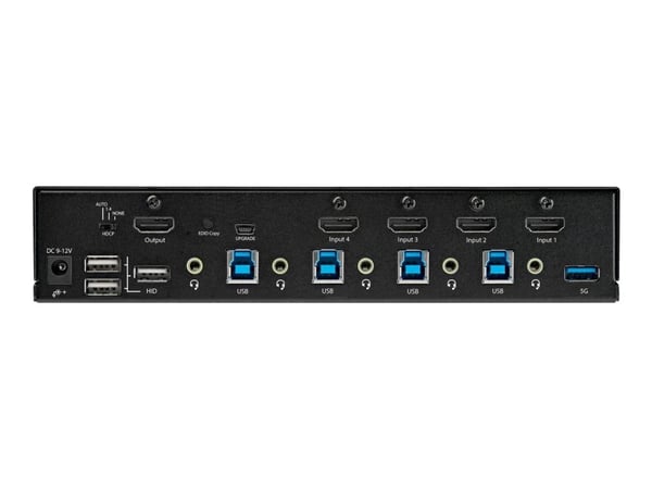 Startech 4 Port HDMI KVM Switch, Single Monitor 4K 60Hz Ultra HD HDR, Desktop HDMI 2.0 KVM Switch with 2 Port USB 3.0 Hub (5Gbps) & 4x USB 2.0 HID ...